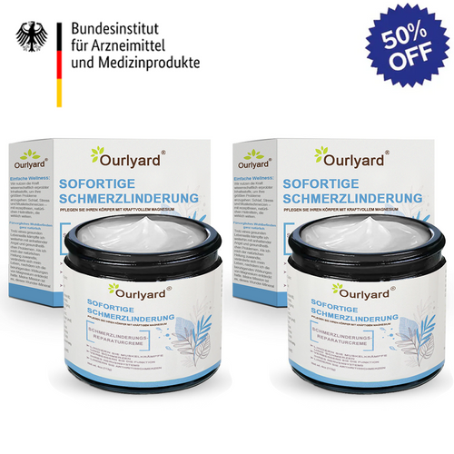 ✅Offizieller Store: Ourlyard® Magnesium Schmerzheilende Knochencreme (Behandlung für Arthritis, Neuropathie, rheumatische Erkrankungen, Muskelkrämpfe, Zuckungen und Sportverletzungen